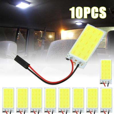 Nové 5ks/10ks Panelové LED Kopulové Světlo na Čtení Mapové Světlo COB 15 SMD Světla Interiéru Auta Auto Žárovka W5W Festoon T10 LED Adaptér