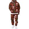 Men's Casual Sweatshirt Set for Fall Winter with Patterned Design, Comfortable Everyday Wear