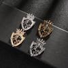 Rhinestone Horse Vintage Brooch Crown Badge Pin Jewelry Accessories