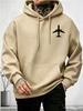 Follow Your Dreams Airplane Front Back Print Graphic Hoodie Unisex Long Sleeve Oversized Loose Streetwear Pullover Hoodie
