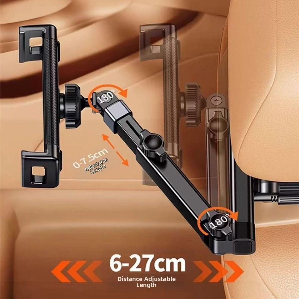Rotating Stand Car Headrest Tablet Holder Telescopic Tablet Bracket Travel Accessories