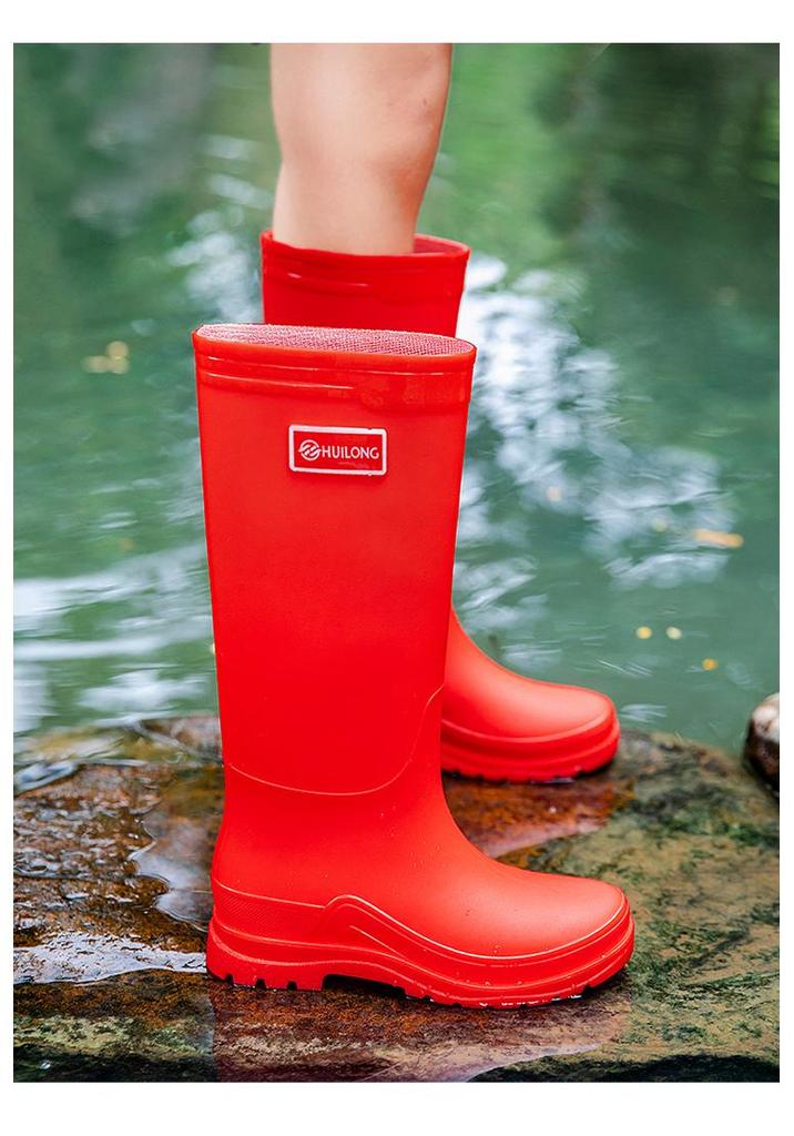 Botas de Lluvia de Caña Alta Impermeables Antideslizantes Elegantes para Mujer para Todas las Estaciones