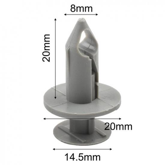 Gray Fasteners for T4 For T5 For T6 Panel Bumper 100pcs For Durable Clips