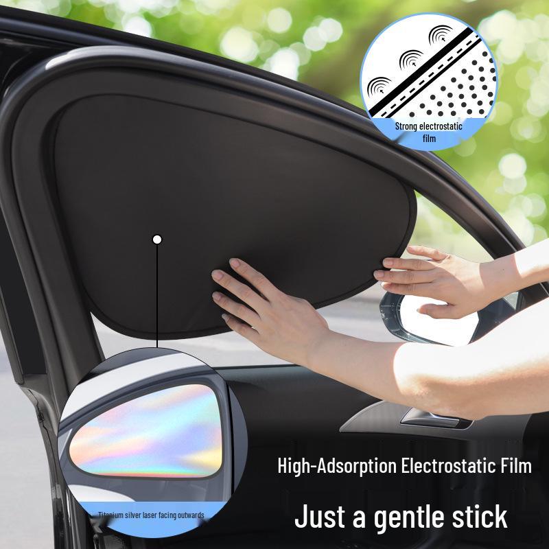 Car Sunshade & Privacy Blackout Stickers: Heat Insulation & Static Cling for Side Windows