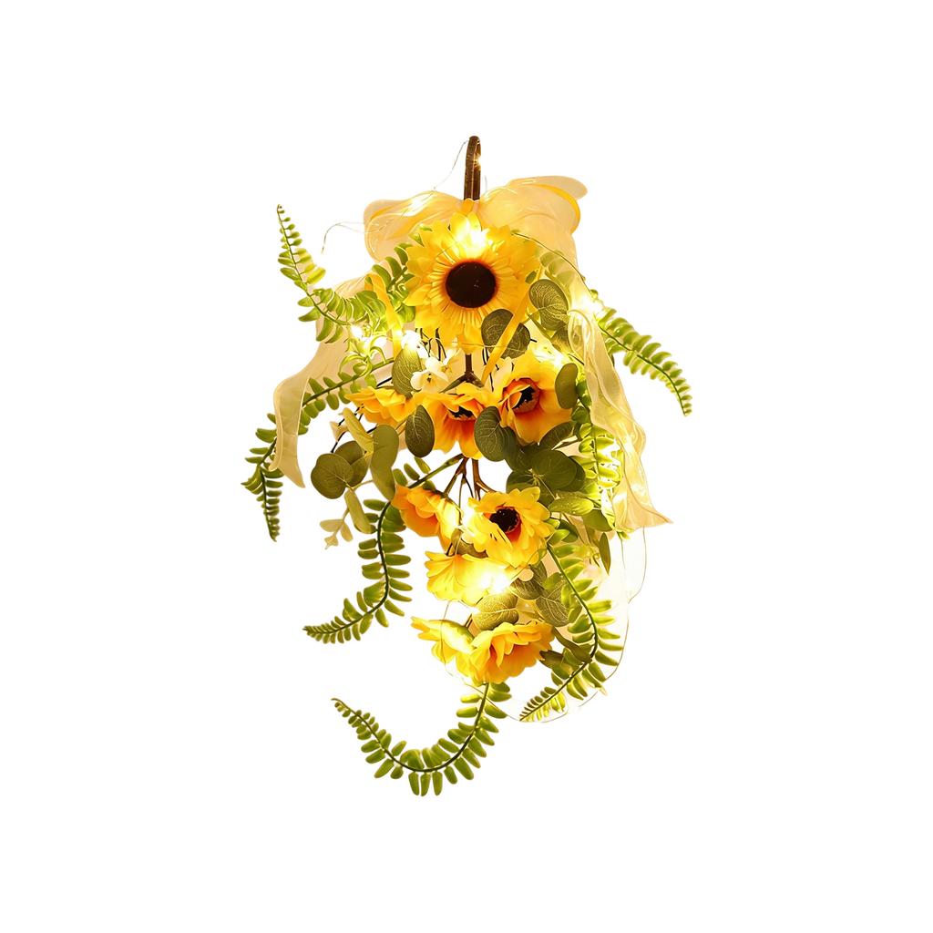 45cm Spring,themed Artificial Sunflower Wall Hanging, Artificial Green Plant Home  Hanging Decoration, Festival Decoration Props