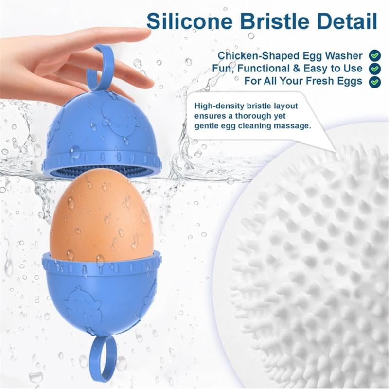 Soft Bristles Silicone Eggs Brush Dishwasher Safe Design Recyclable Eggs Scourer Ideal For Eggs And Delicate Food