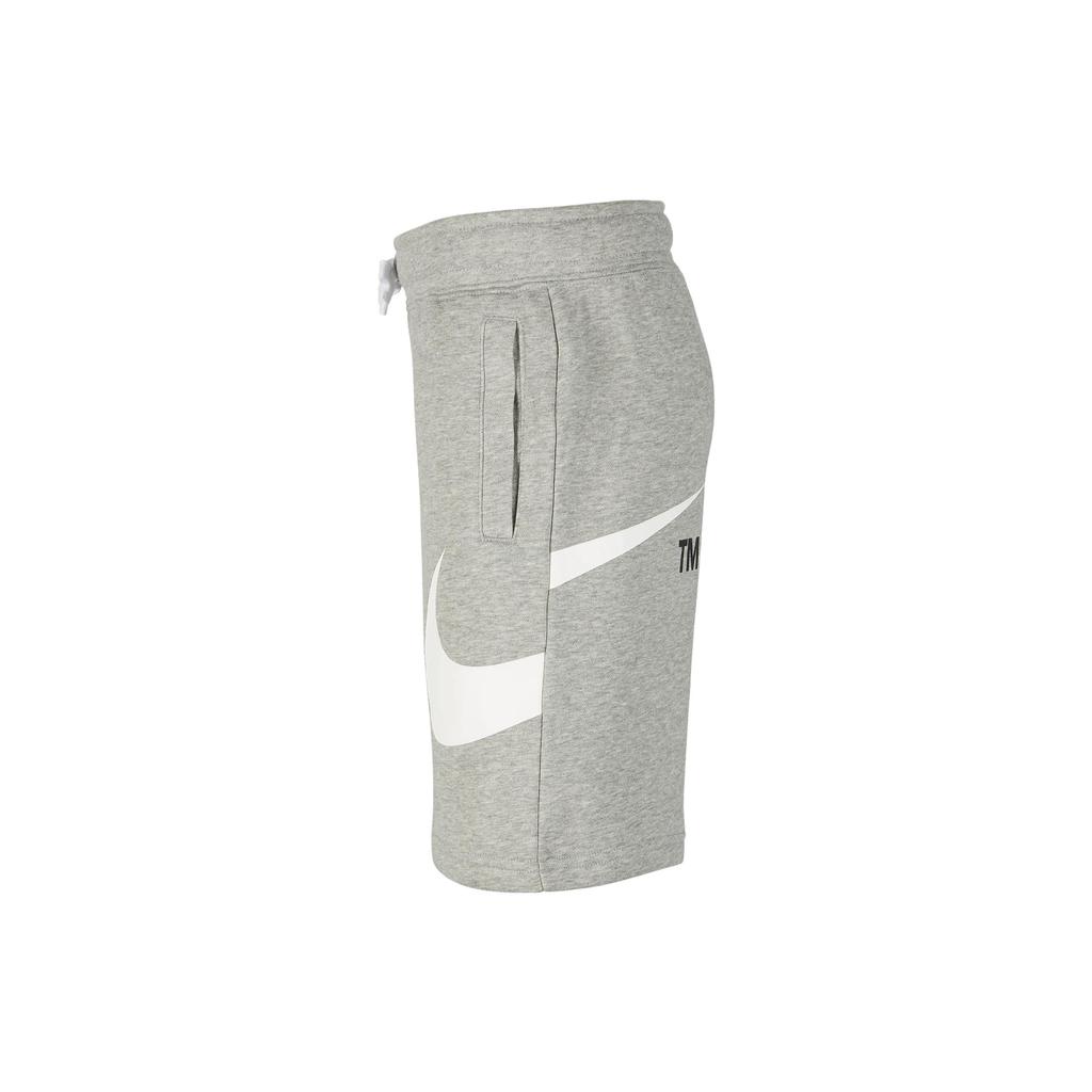 Nike Sportswear Swoosh Logo Print Straight Shorts Kids Bottoms Grey DR8484-063
