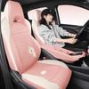 BYD Seagull Car Seat Cushions - Breathable Cotton & Linen, Cute Cartoon Style, All-Season, Women-Friendly.