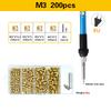 M2 M2.5 M3 M4 M5 M6 Brass Heat Set Threaded Insert with Soldering Iron Tips Tools Knurled Copper Nut Kit for Plastic 3D Printing
