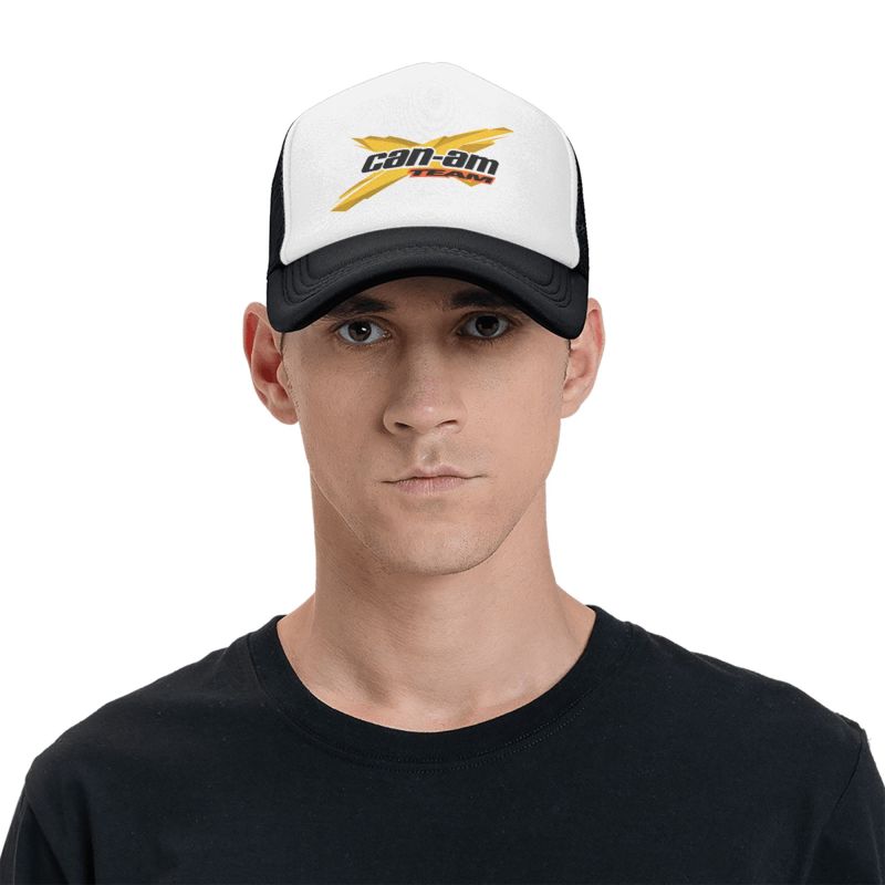 Custom BRP Can Am Logo Print Mesh Baseball Cap Summer Breathable Mesh Sun Hats Caps Unisex Outdoor Adjustable Casual Headwear