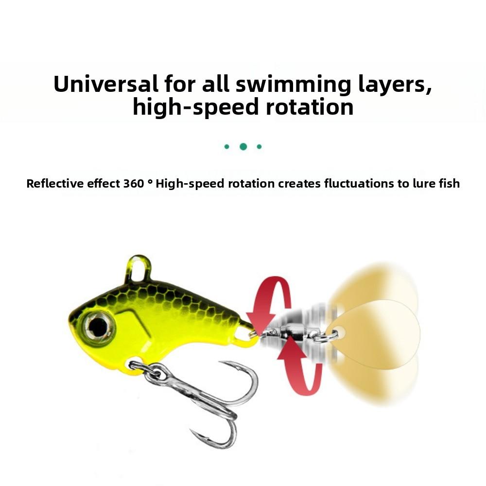5pcs Spinners Artificial Fishing Bait Rotating Glitter Fishing Lures Hooks  Sea Equipment