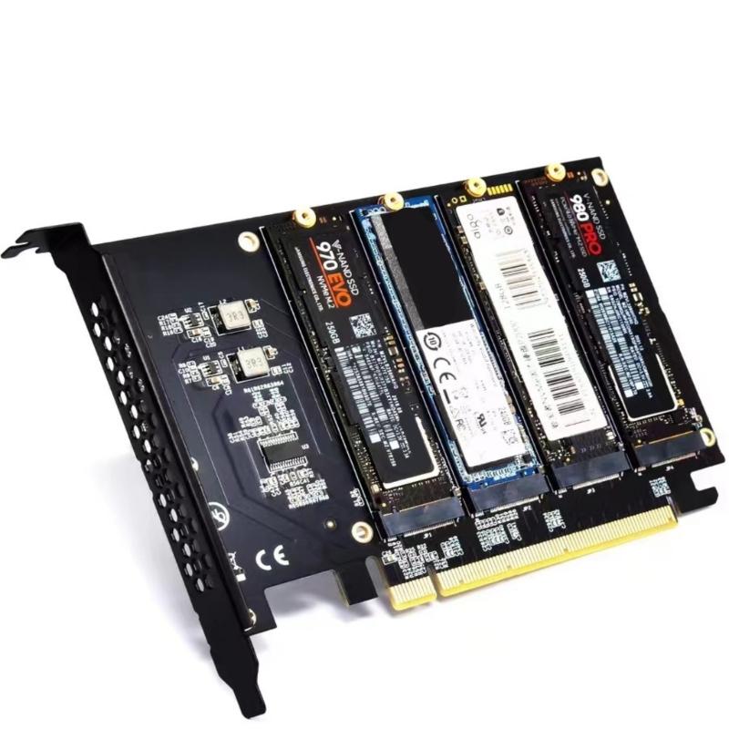 M.2 X16 to 4X NVME PCIE4.0 X16 to 4xNVME for Card PCIE VROC Card for M.2X16 M2X16 4X NVME