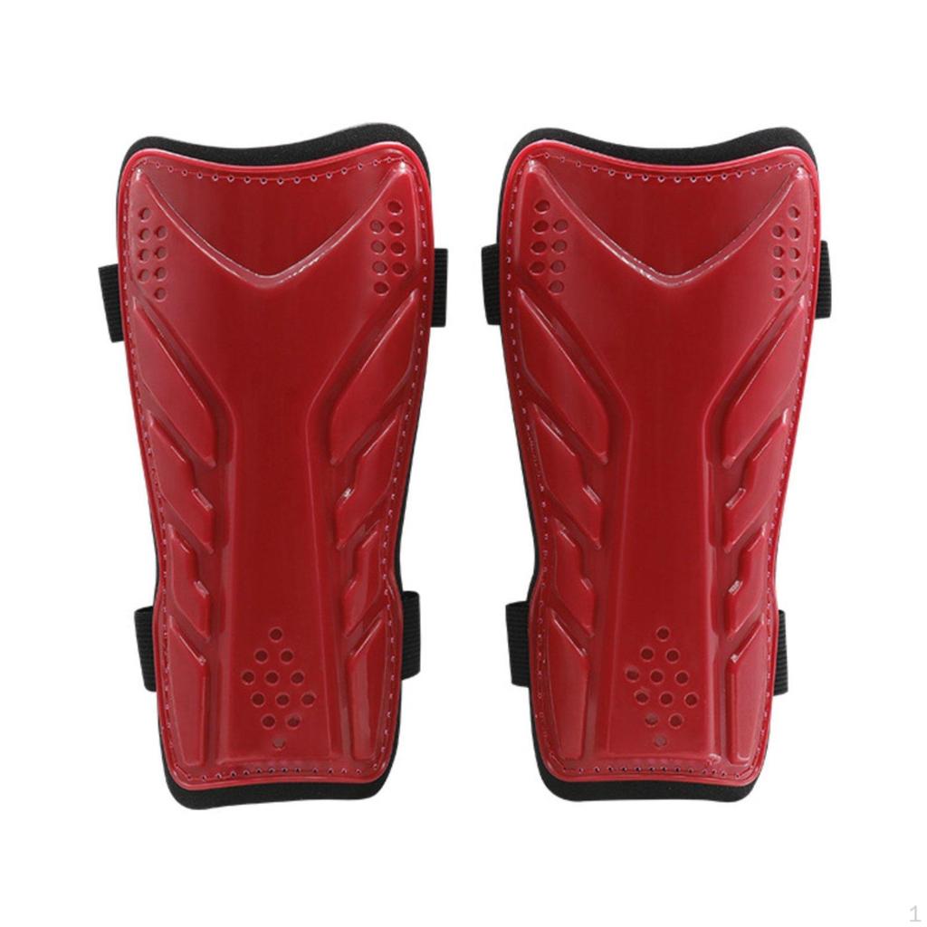 2 Pieces Double Strap Leg Protectors AntiCollision Soccer Guards with Straps Hook and Loop