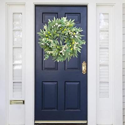 Wreath Simulation Leaf Wreath  Hot Wreath Spring And Summer Door Hanging Decorative Ring