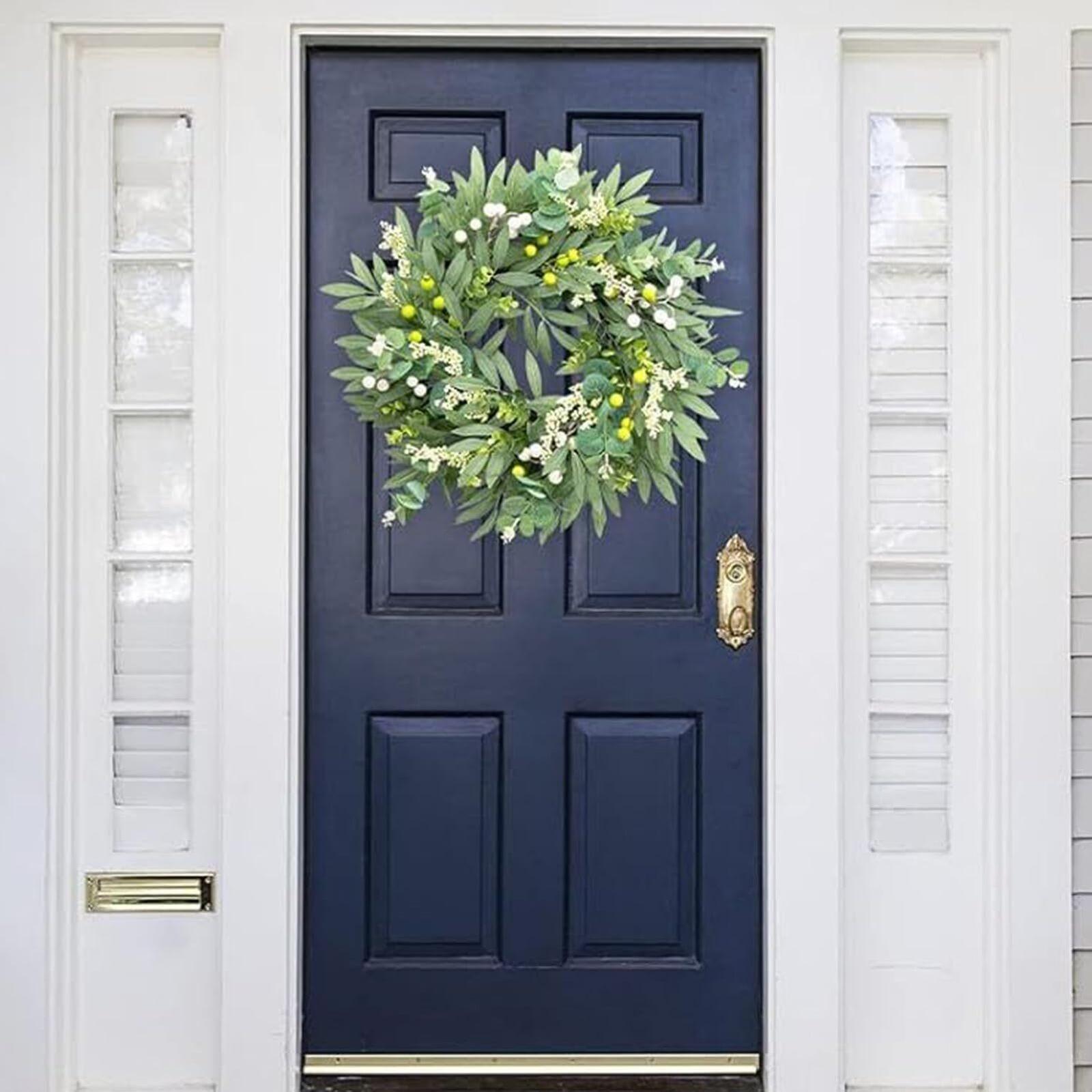 Wreath Simulation Leaf Wreath  Hot Wreath Spring And Summer Door Hanging Decorative Ring One Size