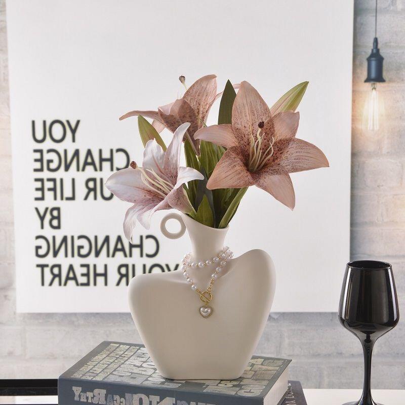 Kreative menschliche Figur Keramikvase für Wohnzimmer Heimdeko