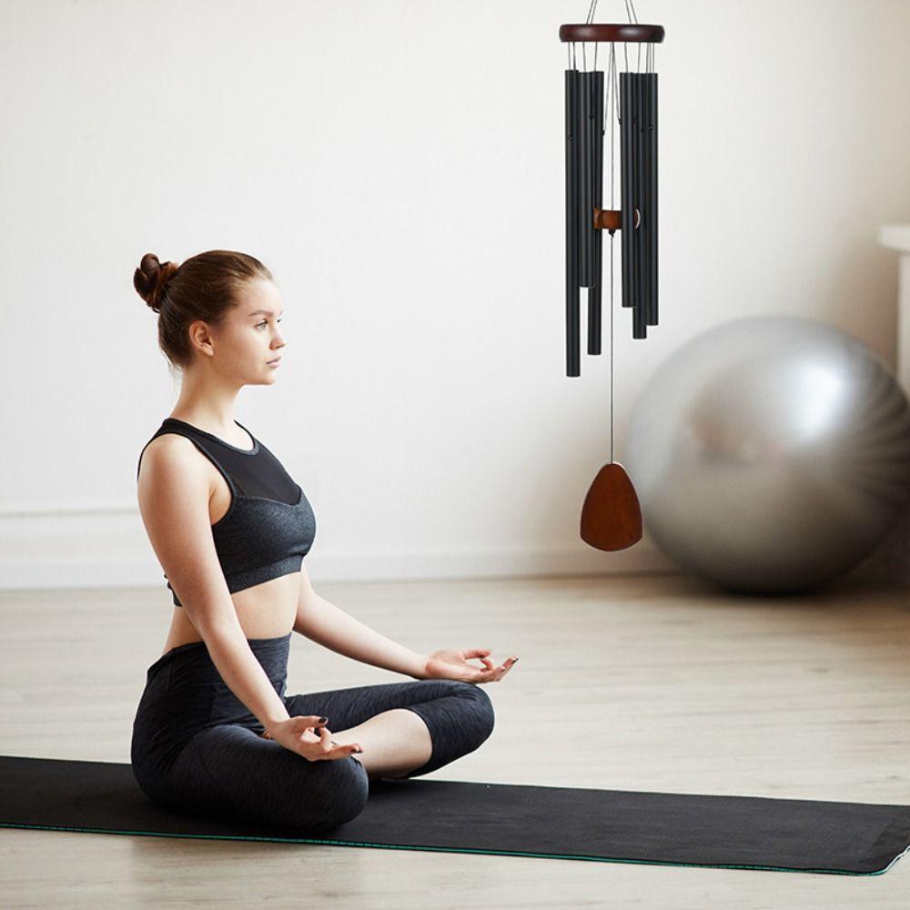 Large Metal Aluminum Wind Chime 6 Tubes Wind Bell Pendant Wall Hanging Bells  Yard Balcony Porch