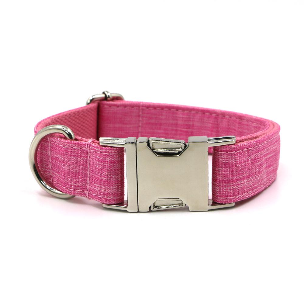 Adjustable Engravable Dog Collar and Leash - Durable Pet Supplies L