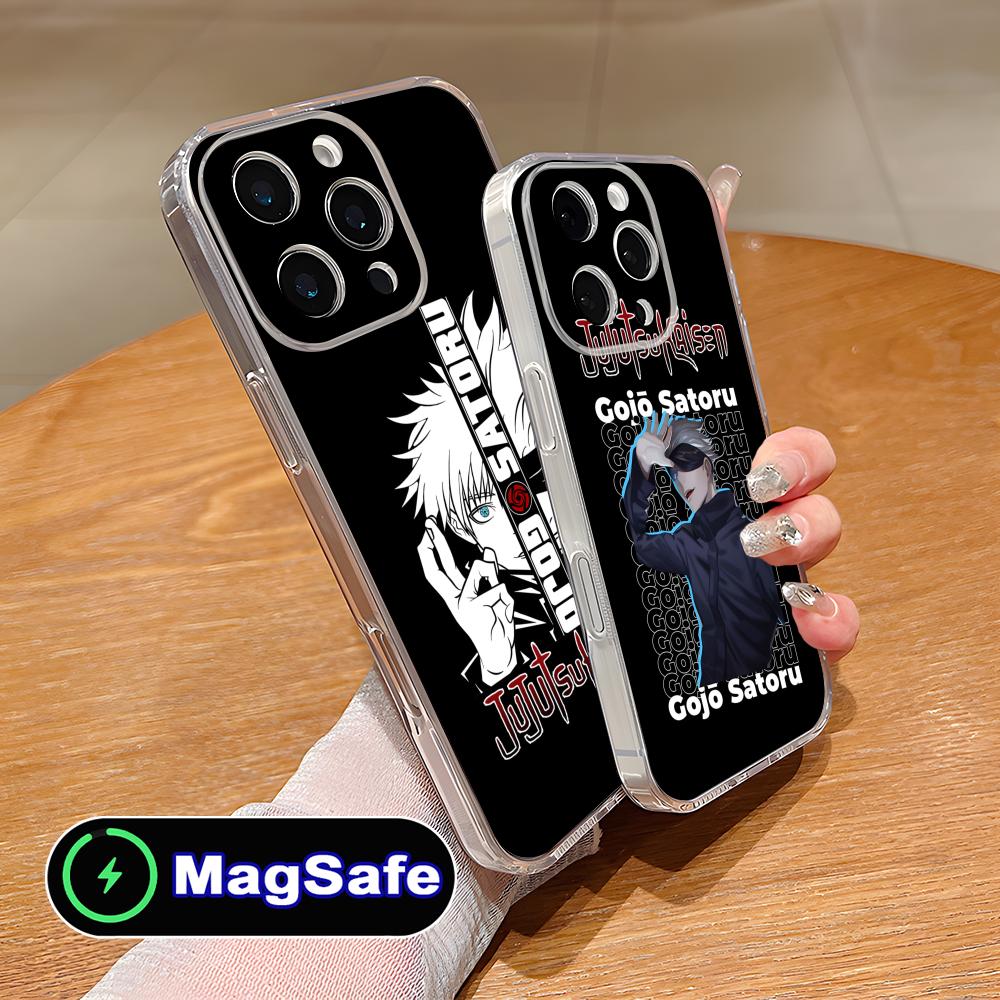 Jujutsu Kaisen Satoru Gojo Phone Case for iPhone 17 16 15 14 13 12 11 Air Pro Max Plus Mini Magsafe Clear Colorful Cover Cover