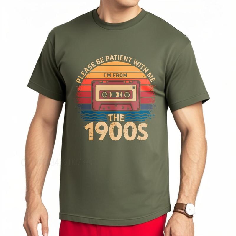 Big size summer Boys t shirt Please Be Patient With Me Im From The 1900s Short Sleeve Workout Oneck Tee shirt cotton men top