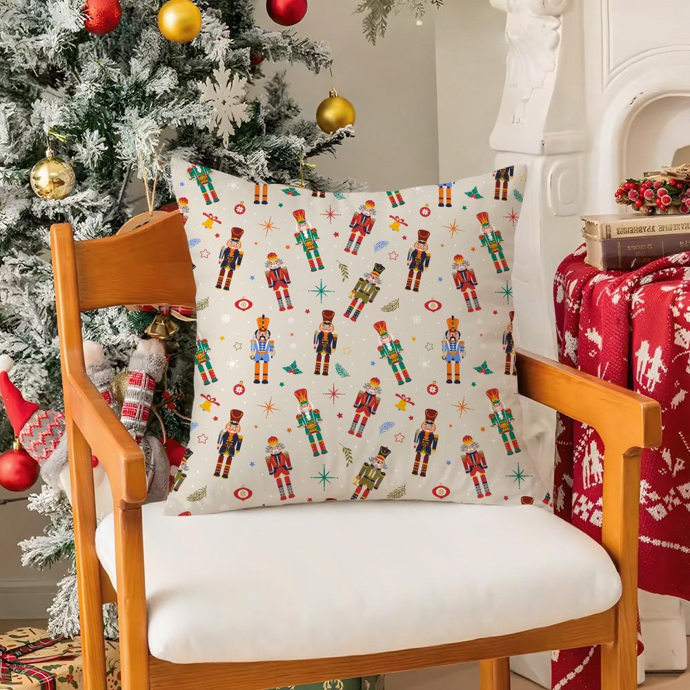 Classic Cartoon Nordic Toy Characters Pillow Case Silky Short Plush With Invisible Zipper Dustproof Sofa Cushion Cover