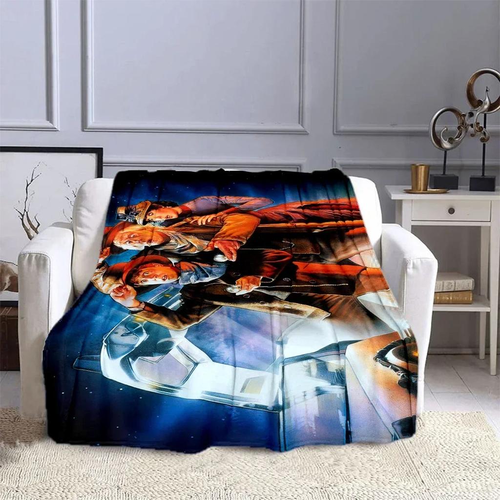 Back to the Future Scifi Movie Blanket HighQuality Flannel Throw Soft  Comfortable for Home  Travel Kids Blanket