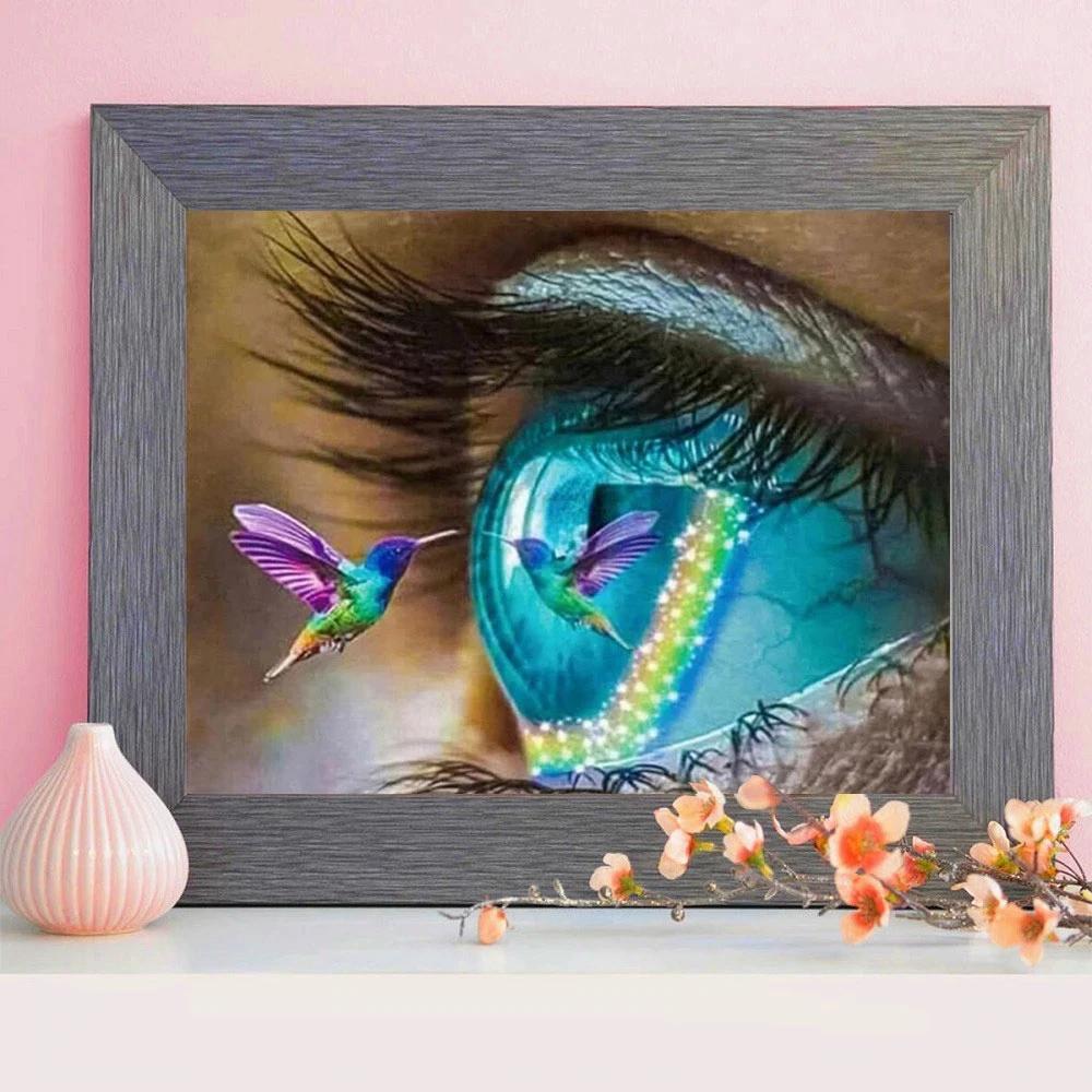 Diamond Painting New Portrait Eye Pictures Of Rhinestones 5D Diamond Embroidery Sale Bird Mosaic Cross Stitch Craft Kit