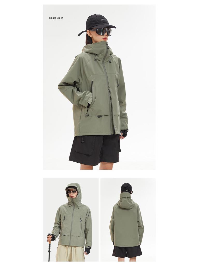 Unisex Autumn 2024 Windproof Waterproof Hiking Jacket: Stylish Single Layer Outdoor Windbreaker