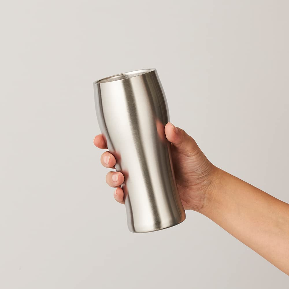 Doshisha Beer Tumbler, 420ml, Dishwasher Safe, Keeps Hot or Cold, Vacuum Insulated, Gold