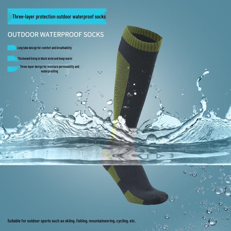 Unisex Winter Waterproof Ski & Hiking Socks - Anti-Freeze, Breathable & Warm for Outdoor Sports