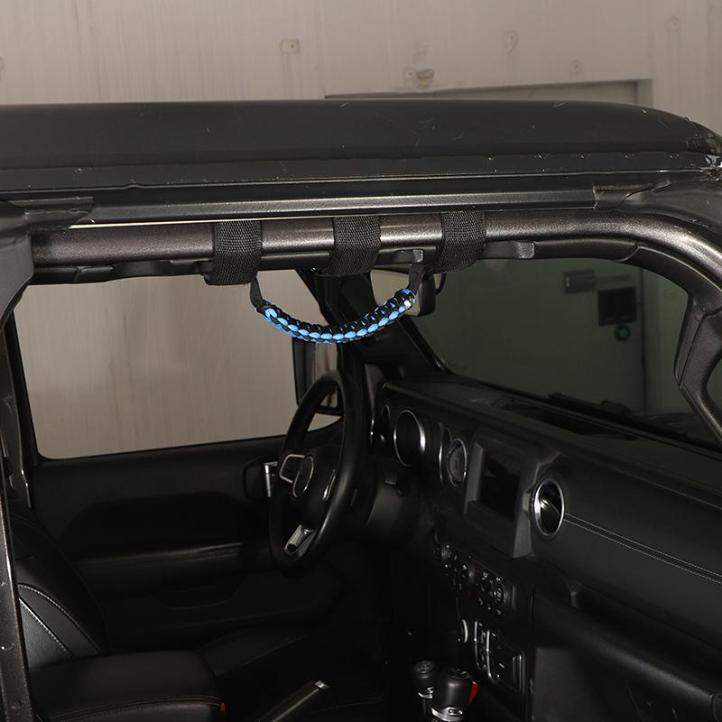 Auto-Regenschirmseil, Dachgriff mit Licht, für Jeep Wrangler JL/Gladiator JT JK 2007–2023, 2 Stück
