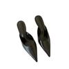 Baotou half slippers women's new pointed temperament silver gold black high-heeled cool slippers