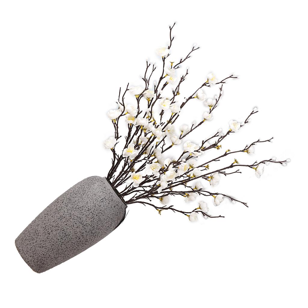 Künstliches Pflaumenarrangement Blume Realistisch Seide Künstlich Frühlingsblütenzweig für Hochzeit Zuhause Rot