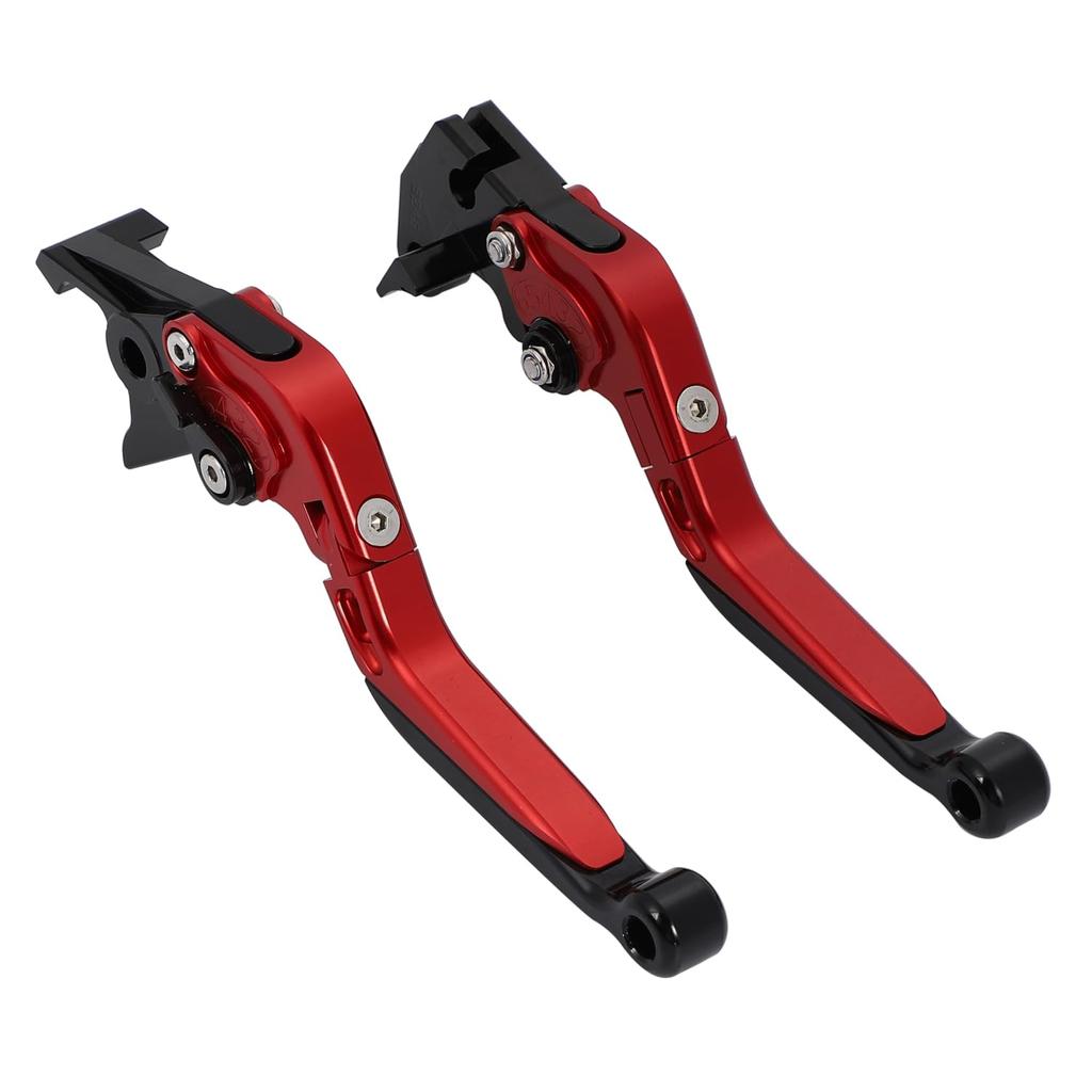 Nakira Brake and Clutch Lever Set for and GSXR and GSX250R, V-Strom250, GSR250, (Red Black)