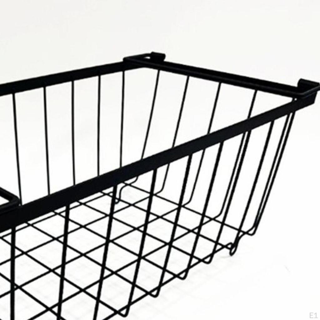 4Pcs Freezer Organizer Bins Metal Wire Storage Baskets Rustproof with Double Handles