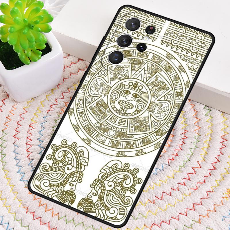 Aztec Calendar Mayan Native Phone Case for Samsung Galaxy note 10 pro S26 Ultra S23 S24 FE S25 S21 S22 PLUS shockproof Cove