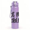 1PC Not My Problem Simple Text 750ml Color Plastic Sports Water Bottle Leakproof Flip Straw Lid Suitable for Sports Office Home Use