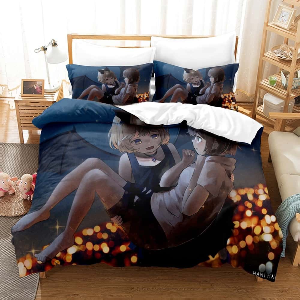 Ms. Vampire who lives in my neighborhood Bedding Set Single Twin Full Queen King Size Bed Set Adult Kid Bedroom Duvet cover Sets