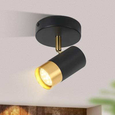 Ceiling Spot - NETTLIFE - GU10 - Black - 350° Rotatable - Metal