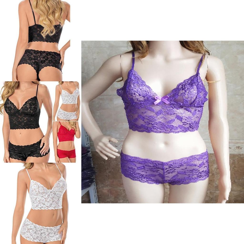 Women Sexy Lingerie Corset Lace Push Up Vest Top Bra And Pant Set Underwear Charm For Elegant Nights