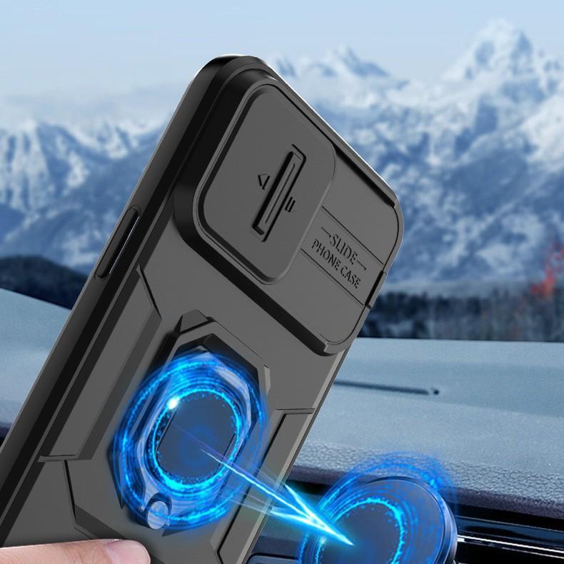 Applicable To Apple 16 Promax Mobile Phone Case Push Window IPhone 15 Combat Bear Armor Ring 14 Anti-fall Cover