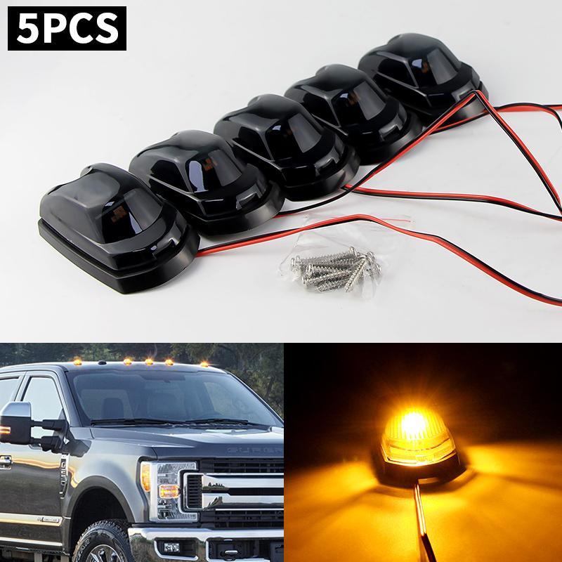 

5PCS LED Car Roof Top Light For Ford F-250 F-350 F-450 Super duty Pickup Trucks 2017 2018 2019 Cab Roof Clearance Marker Lamp