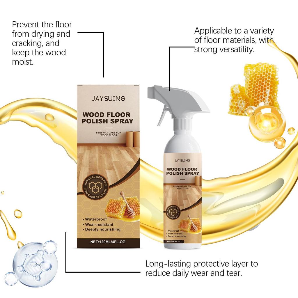 Voskový ošetřující sprej na dřevěné podlahy Čištění a leštění dřevěných podlah Péče Renovace škrábanců