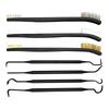 3/4/7Pcs Dual Head Wire Brush Set Steel Metal Brass Nylon Car Cleaning Polishing Rust Brush Cleaning Brush Tool Window Cleaner