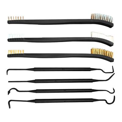 3/4/7Pcs Dual Head Wire Brush Set Steel Metal Brass Nylon Car Cleaning Polishing Rust Brush Cleaning Brush Tool Window Cleaner