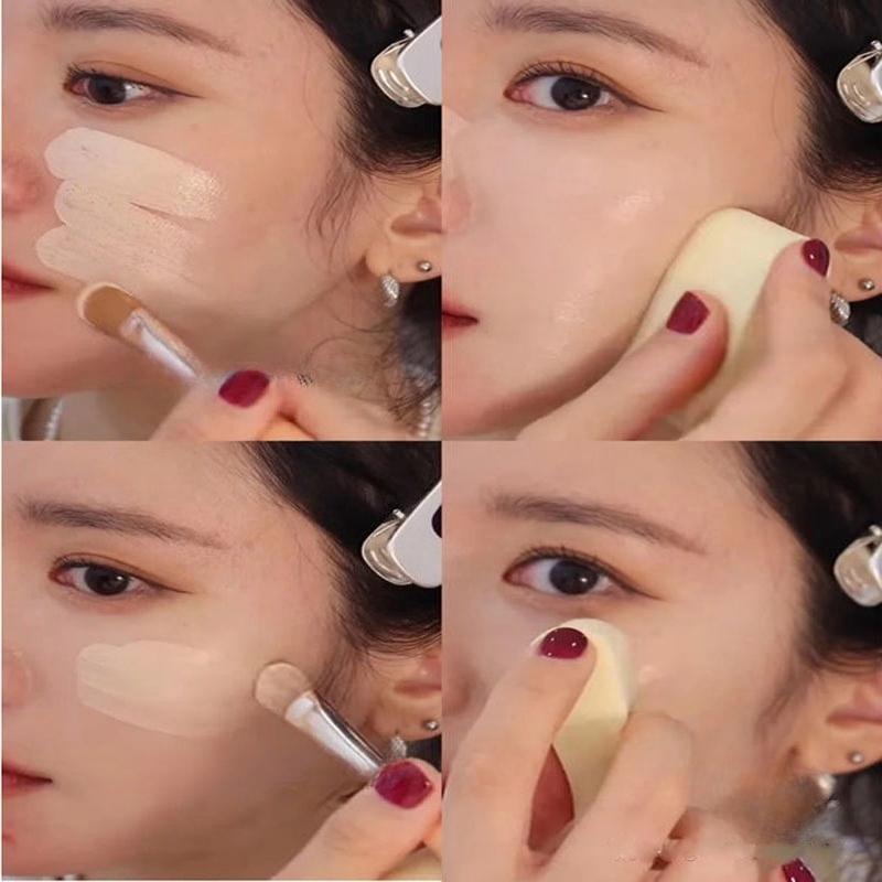 2 Pcs/set Yellow Soft Make Up Sponges Wet and Dry Use Puff Foundation Concealer Smearing Powder Puff Cosmetics Tool