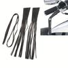 1 Pair Black PU Leather Motorcycle Handlebar Grips with Adjustable Brake Lever Tassels Stylish Fit for Street Bikes Motorcycle Accessories