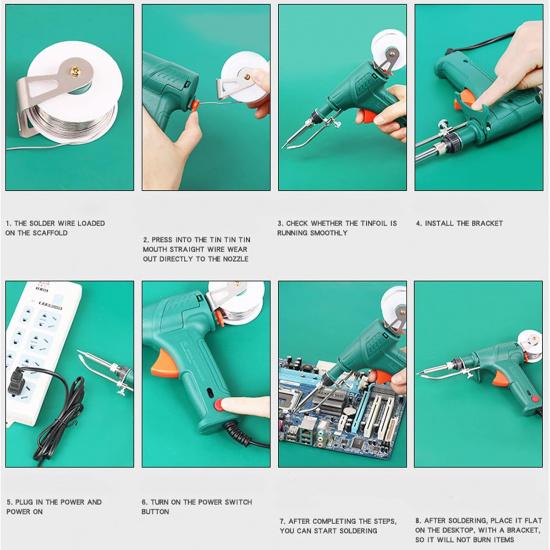 Internally Heated Industrial Welding Tools, Multi-Function Soldering Iron Soldering Gun Set, Automatic Corded Solder Iron Internal Heat Electric