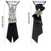Clothing Decoration Black Bow Tie Choker Collares Pre-tied Tie Necklace Punk Style Long Necktie Students