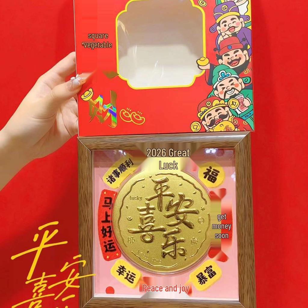 999 Pure Gold Year of the Horse Wealth Attraction Desk Ornament: Peace and Joy Photo Frame
